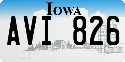 IA license plate AVI826