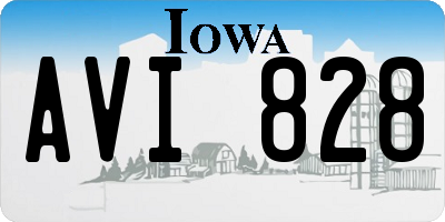 IA license plate AVI828