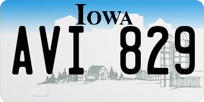 IA license plate AVI829