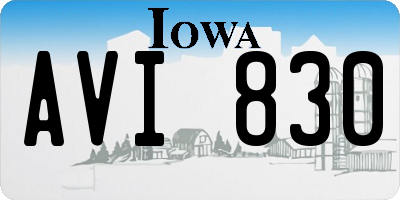 IA license plate AVI830