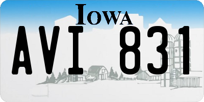 IA license plate AVI831