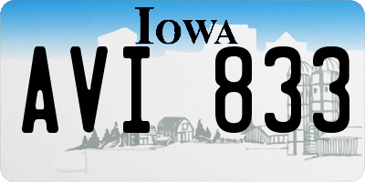 IA license plate AVI833