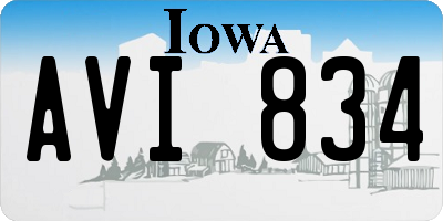 IA license plate AVI834