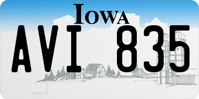 IA license plate AVI835