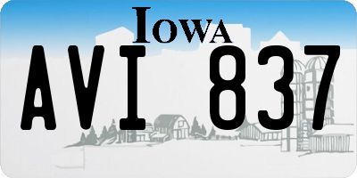IA license plate AVI837
