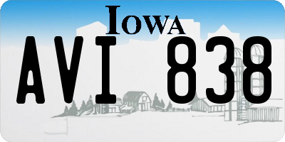 IA license plate AVI838
