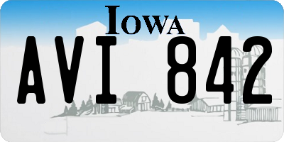 IA license plate AVI842