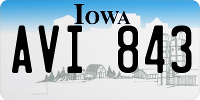 IA license plate AVI843