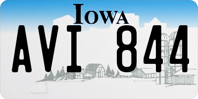 IA license plate AVI844