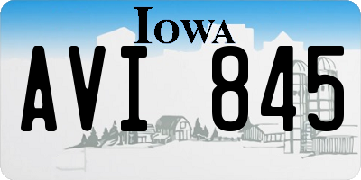 IA license plate AVI845