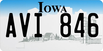 IA license plate AVI846