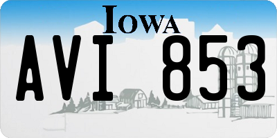 IA license plate AVI853