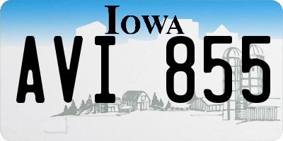 IA license plate AVI855