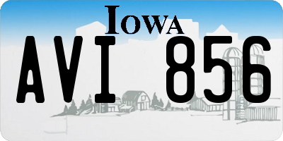 IA license plate AVI856