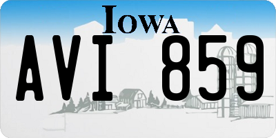 IA license plate AVI859