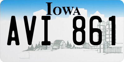 IA license plate AVI861
