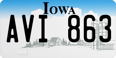 IA license plate AVI863