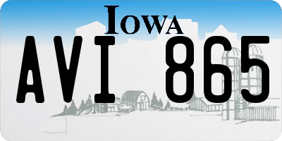 IA license plate AVI865