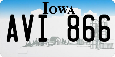 IA license plate AVI866