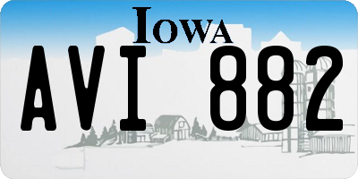 IA license plate AVI882