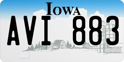 IA license plate AVI883