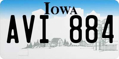 IA license plate AVI884