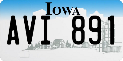 IA license plate AVI891