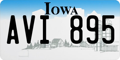 IA license plate AVI895