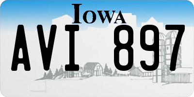 IA license plate AVI897