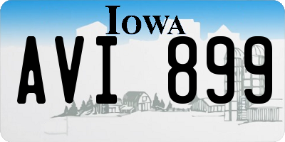 IA license plate AVI899