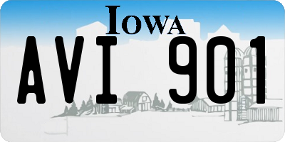 IA license plate AVI901