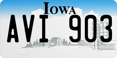 IA license plate AVI903