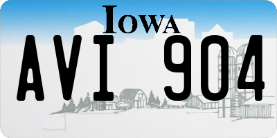 IA license plate AVI904