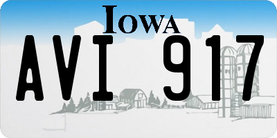 IA license plate AVI917
