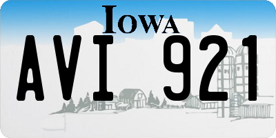 IA license plate AVI921