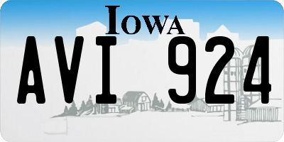 IA license plate AVI924