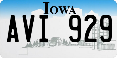 IA license plate AVI929