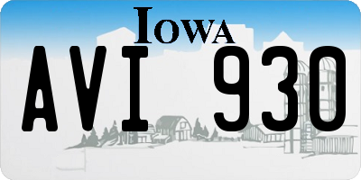 IA license plate AVI930