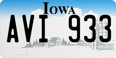 IA license plate AVI933