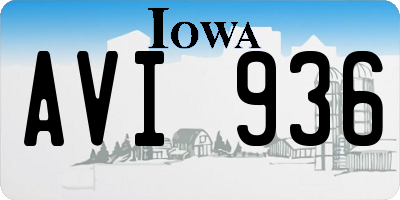 IA license plate AVI936