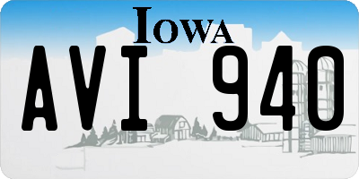 IA license plate AVI940
