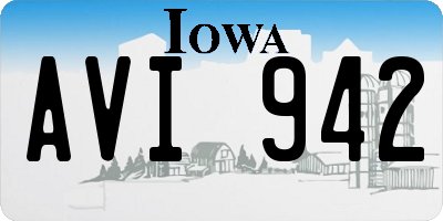 IA license plate AVI942