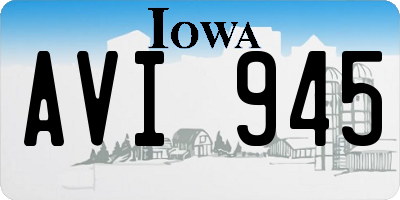IA license plate AVI945
