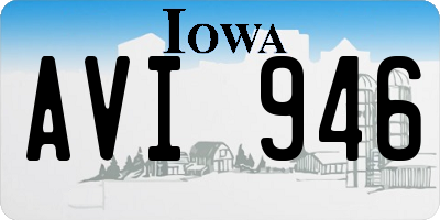 IA license plate AVI946