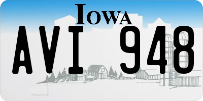 IA license plate AVI948