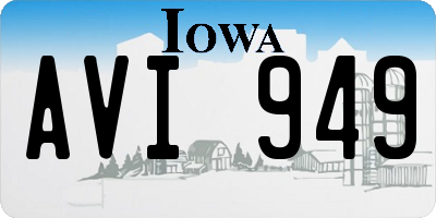 IA license plate AVI949
