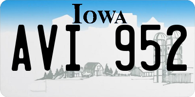 IA license plate AVI952