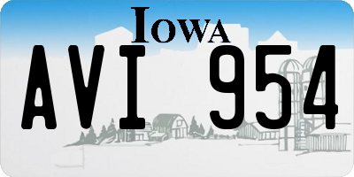 IA license plate AVI954