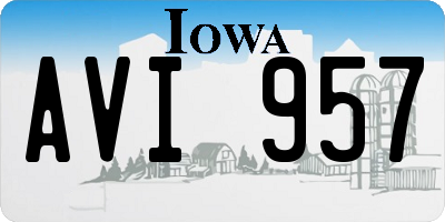 IA license plate AVI957
