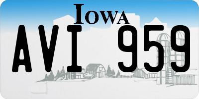 IA license plate AVI959